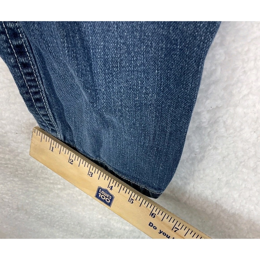 Rampage Women's Dark Wash Embellished Thick‎ Stitch Skinny Jeans, Size 11 - Picture 4 of 7
